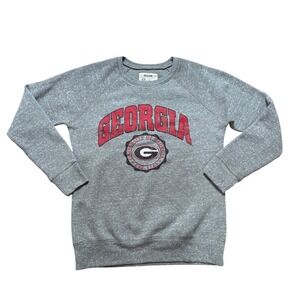 Pressbox Georgia Bulldogs Sweatshirt Women Gray Excellent Thumbhole‎ SIZE Medium